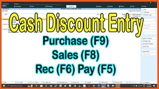 Cash discount entry in Tally Prime  tallyprime tally [upl. by Arima]