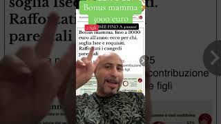 Bonus mamma 3000€ bonusmamma decontribuzione [upl. by Essirehs]