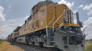 Triplete de Gabachas UP amp BNSF Tomando Flete Intermodal en Ferropuerto PKA 392 [upl. by Kisung]