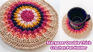 How to Crochet the Stargazer Pot Holder 2023 Pot Holders Galore Crochet Along  January [upl. by Lilyan]