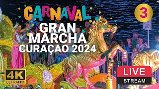 Gran Marcha  Carnaval Curaçao  February 11 2024  LIVE STREAM [upl. by Dolhenty301]