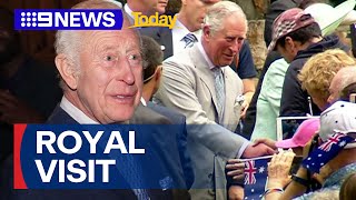 King and Queen to touch down in Sydney for royal tour  9 News Australia [upl. by Ardnassac]