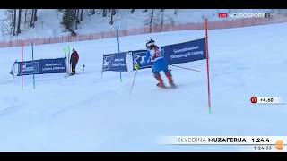 ELVEDINA MUZAFERIJA  Altenmark Slalom 2020  First career points [upl. by Nelle]