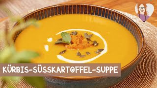 🥕🥣Kürbis Süßkartoffel Suppe  wärmendes cremiges Geschmackserlebnis  vegan basisch [upl. by Nnaeirrac]