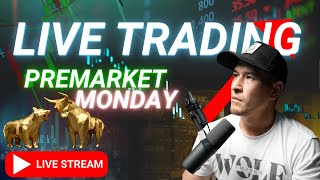 LIVE TRADING  PREMARKET MONDAY FINDING THE HOTTEST STOCKS FOR THE WEEK with ROLAND WOLF [upl. by Dehsar]