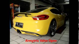 Porsche 981 CaymanBoxters with Armytrix F1 Valvetronic  CK motorsport Indonesia [upl. by Obidiah]