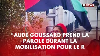 Aude Goussard prend la parole durant la mobilisation devant le tribunal de FortdeFrance [upl. by Colley]