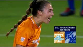 2024 SEC Womens Soccer Championship Tennessee vs Kentucky 1st Round Highlights [upl. by Rose]