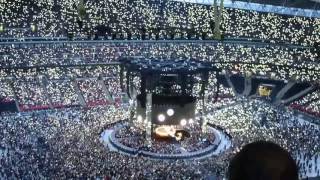 Make you feel my love  Adele fancam 290617 Wembley Stadium fans sing along [upl. by Oulman]