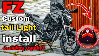 Fzv1 Custom Tail light installation  fz16 Tail lights modification  Duke tail light in fz [upl. by Johnette540]