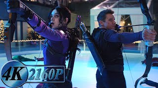 Clint and Kate vs Tracksuit Bros Fight Scene Final Battle No BGM  Hawkeye [upl. by Eylk]