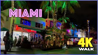 【4K】𝐖𝐀𝐋𝐊 ➜ MIAMI ☘️ Beach 🇺🇸 USA 🇺🇸 4K video 𝐇𝐃𝐑  OCEAN DRIVE [upl. by Flavius]