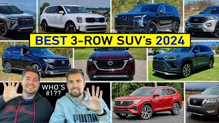 BEST 3Row Midsize SUVs for 2024  Our Expert Ranking After Reviewing ALL of Them Top 10 [upl. by Bohaty]