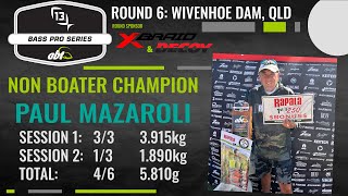 2024 13Fishing BASS Pro Series  XBraid Wivenhoe Dam Non Boater Champion Paul Mazaroli [upl. by Tenaej]