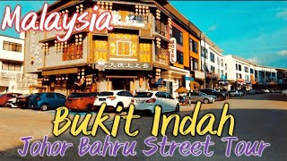 Bukit Indah Street Tour Johor Bahru Johor Malaysia Walking Tour in 4K [upl. by Adnirem]