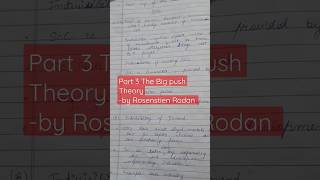 Part 3 The Big push Theory by Rosenstien RodanComment down for detailed videoeconomicseducation [upl. by Lemahs395]