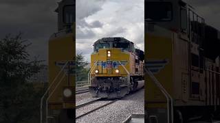 UP 8721 rolls light power past Lafox [upl. by Ellirehs]