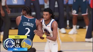 LAC  GSW  Game Highlights  NBA 2K25 MYCAREER 🏀 [upl. by Horatius]