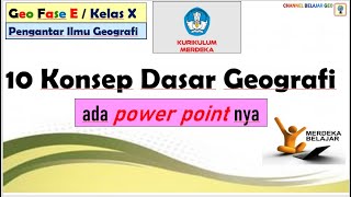 10 Konsep Dasar Geografi kurikulum merdeka [upl. by Seppala]