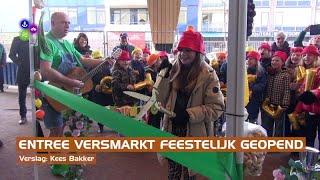 Entree versmarkt Makado Centrum feestelijk geopend door kinderen van de Julianaschool [upl. by Willie]