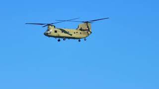 US Army  Boeing CH47F Chinook Returns To New Century AirCenter JCIKIXD  1208876 [upl. by Bonnee171]