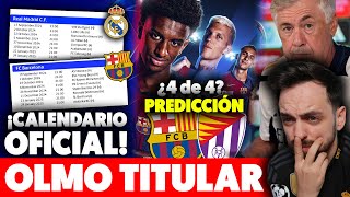 💥¡¡OFICIAL CALENDARIO de CHAMPIONS del BARÇA y MADRID · BARCELONA vs VALLADOLID · ANCELOTTI RDP [upl. by Anivel698]