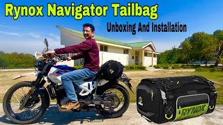 Rynox Navigator Tail Bag 2024  Universal Tail Bag  Unboxing  Features  Price  Installation [upl. by Enirehtak448]