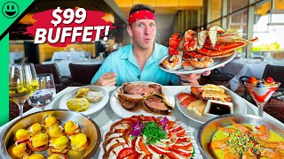 125 UNLIMITED LOBSTER BUFFET WITH KING CRAB  ENDLESS SEAFOOD STEAK PRIME RIB  USAs BEST BUFFET [upl. by Eirhtug]