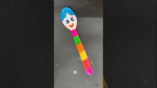 Easy Girl Craft from spoon New Creative Craft ideas for kids girl trending diy shorts video [upl. by Freddi]