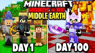 I Survived 100 Days in Middle Earth on Minecraft Heres What Happened [upl. by Qahsi42]