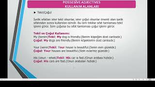 POSSESİVE ADJECTIVES [upl. by Rheba]