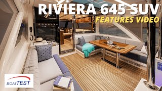 Riviera 645 SUV 2022  Features Review by BoatTEST [upl. by Narbig180]