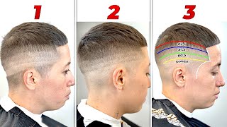 How To Do a PERFECT FADE in 3 Steps  EASY Step by Step Barber Tutorial [upl. by Arraet]