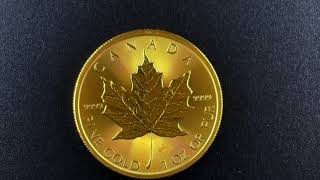 2025 1 oz Canadian Gold Maple Leaf 50 Coin BU [upl. by Buzz]