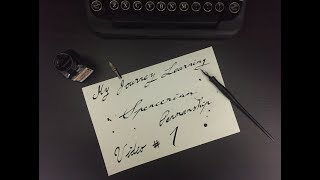 Learning Spencerian Penmanship 1 [upl. by Ymassej]