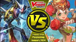 Ahsha Vs Chronojet  Cardfight Vanguard Premium Format Playtesting January 2024 [upl. by Natassia]