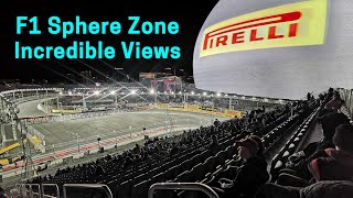 Las Vegas GP Sphere Zone Grandstand Views SG1  SG8 All Stands amp Sections [upl. by Jase]