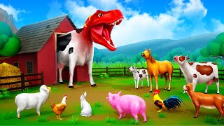 CowRex Diorama  Hilarious Dinosaur Head Cow Adventure Funny Animals Cartoons 2024 [upl. by Brooking]