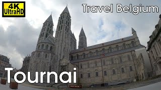 Visit Tournai  Short City Walk Belgium 4K [upl. by Ardnuhsal]