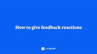 How to give feedback reactions [upl. by Anyad]