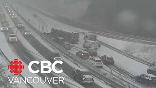 Heavy snow hits Metro Vancouver [upl. by Astiram]