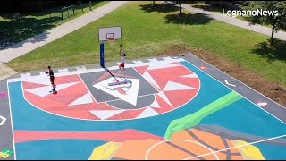 Un nuovo campetto da basket a Legnano Apre il “Knights Playground” [upl. by Ellenrahs]