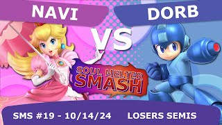 Soul Melter Smash 19 LOSERS SEMIS  KH  Navi Peach VS Dorb Mega Man [upl. by Yrreiht]