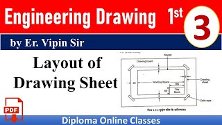 Layout of Drawing Sheet  Engineering Drawing 1st  by Er Vipin Sir [upl. by Animlehliw]