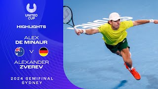 Alex de Minaur v Alexander Zverev Highlights  United Cup 2024 Semifinals [upl. by Thomasa]