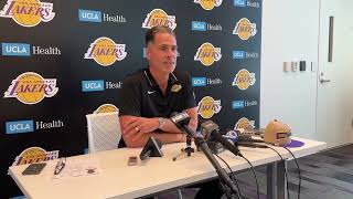 Rob Pelinka on the Lakers drafting Bronny James Jr with the No 55 pick [upl. by Ailb]