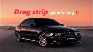 Bmw e39 tire BLOWS  240 kmh top speed run [upl. by Meuser]