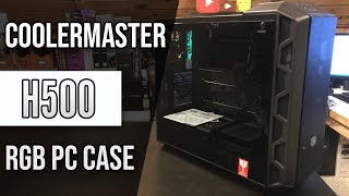 CoolerMaster MasterCase H500 MidTower ATX RGB Gaming Computer Case Unboxing amp Review [upl. by Anrehs]