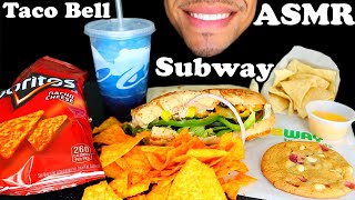 EATING TACO BELL SUBWAY MUKBANG ASMR [upl. by Burt]