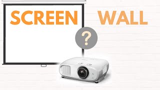 Picture quality on White Wall vs Projector Screen  Reasons to Buy Screen [upl. by Sirovaj651]